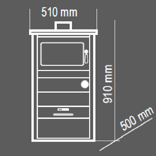 Piec PADOVA E z płaszczem wodnym 4,7 kW/14,7 kW