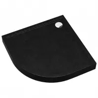 Brodzik półokrągły Black Stone 80x80x12 R55 Espera Plus AQM4633CST