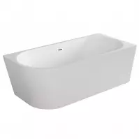 Wanna wolnostojąca narożna Zoya 170/80 P+Klik-Klak z przelewem prostokątnym Slim chrom