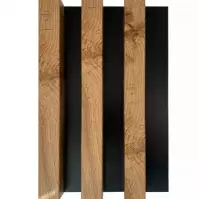 Panel lamelowy 3D dąb wotan / czarny 41x190x2750mm