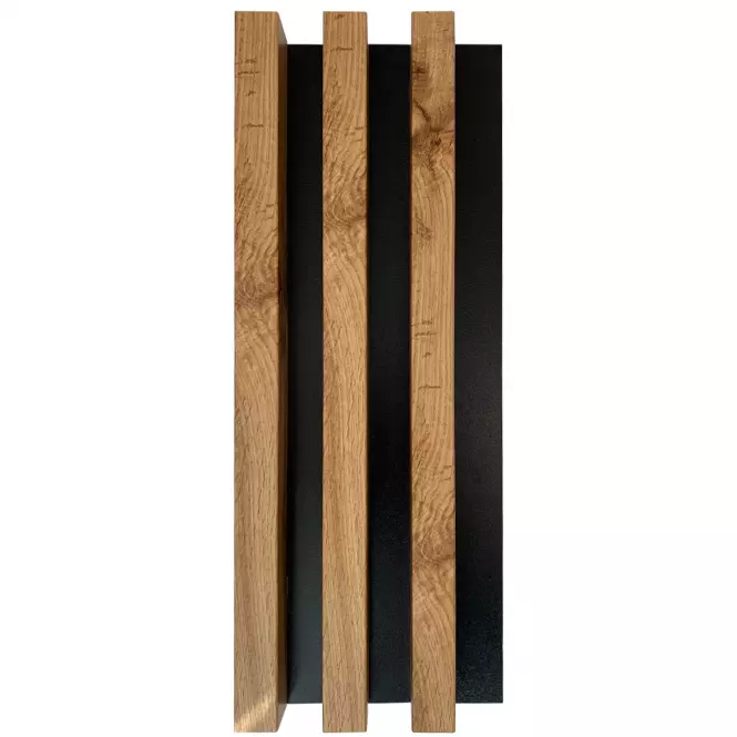 Panel lamelowy 3D dąb wotan / czarny 41x190x2750mm