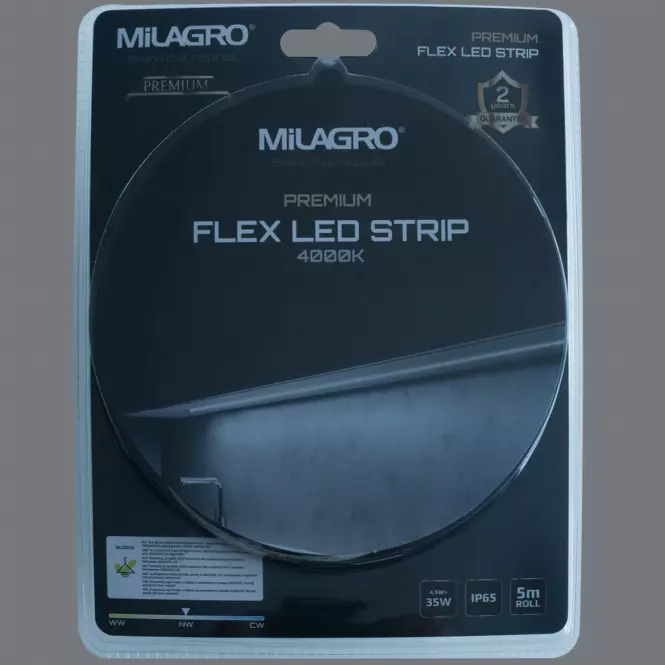 Taśma LED 5M + Zasilacz IP65 4000K MLZ8025 MILAGRO