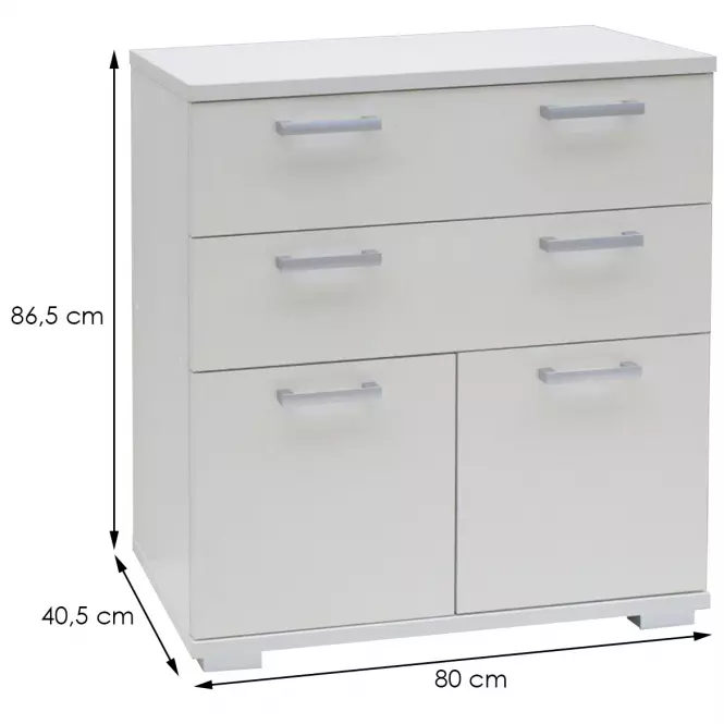 Komoda Polaris  2d2s Biały