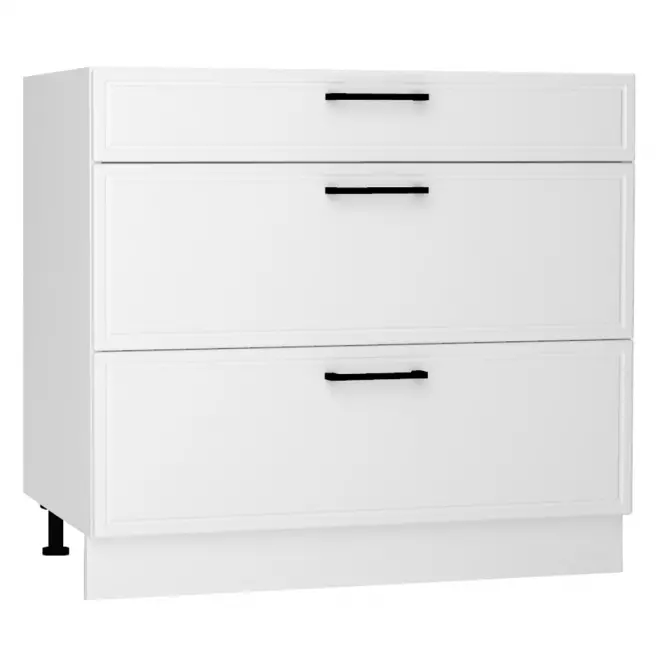 Szafka Kuchenna Emily D90PC S/3 biały groszek mat