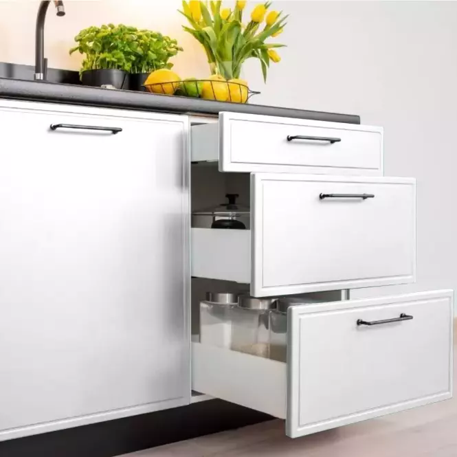 Szafka Kuchenna Emily D60PC PL biały groszek mat