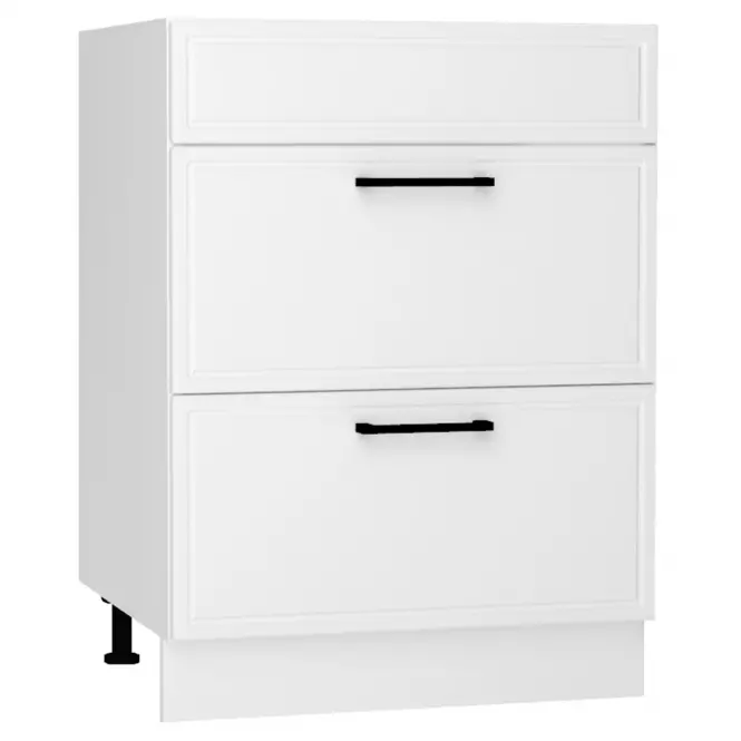 Szafka Kuchenna Emily D60PC S/2 ZASL biały groszek mat
