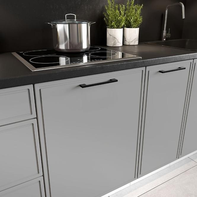 Szafka kuchenna Emily W60/68 Slim Pl z srebrnym okapem Dast Grey