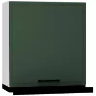 Szafka kuchenna Emily W60/68 Slim Pl z czarnym okapem zielony mat