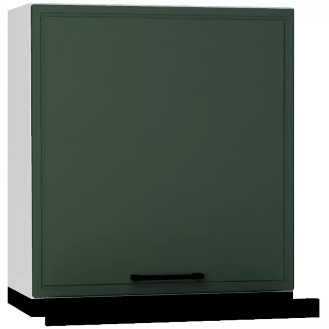 Szafka kuchenna Emily W60/68 Slim Pl z czarnym okapem zielony mat