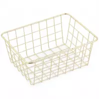 Kosz druciany filum 24x18x10cm złoty 8061