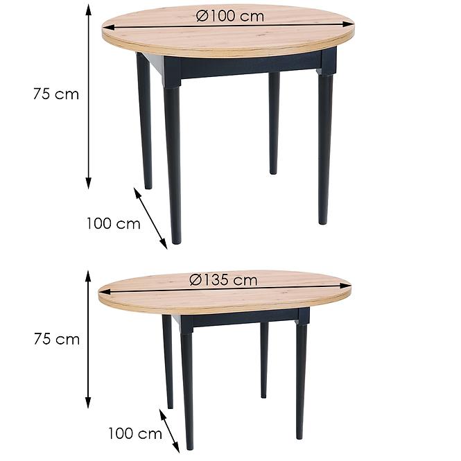 Stół rozkładany Odys 100x135x100cm