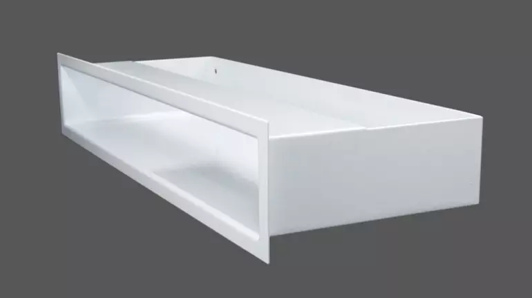 Luft prosty 40cm x 6cm biały