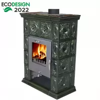 Piec stalowo-kaflowy Weimar II olive-green 7 kw