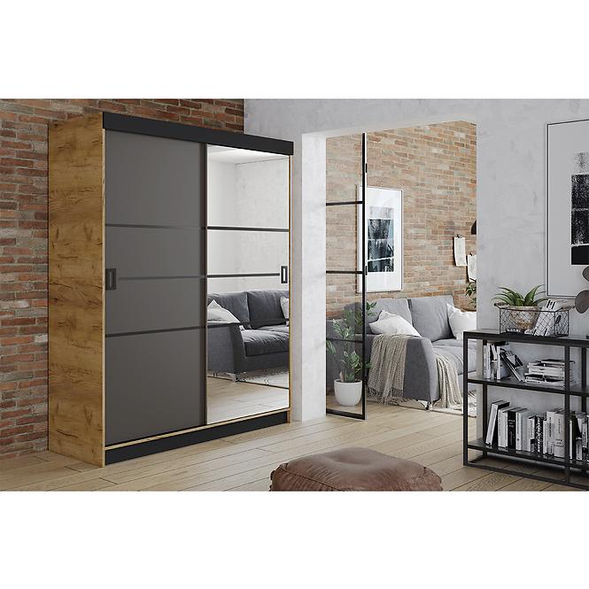 Szafa Retro 138 4L craft / front grafit