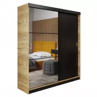 Szafa Retro 138 5L craft/ front czarny