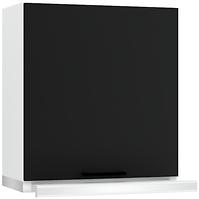 Szafka kuchenna Max W60/68 Slim Pl ze srebrnym okapem czarny