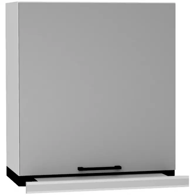 Szafka kuchenna Max W60/68 Slim Pl ze srebrnym okapem Granit