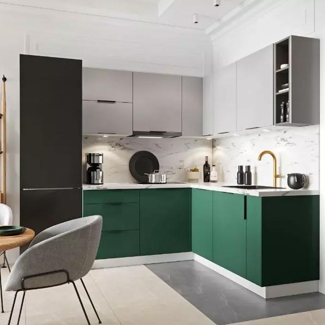 Szafka kuchenna Max W60/68 Slim Pl ze srebrnym okapem Granit