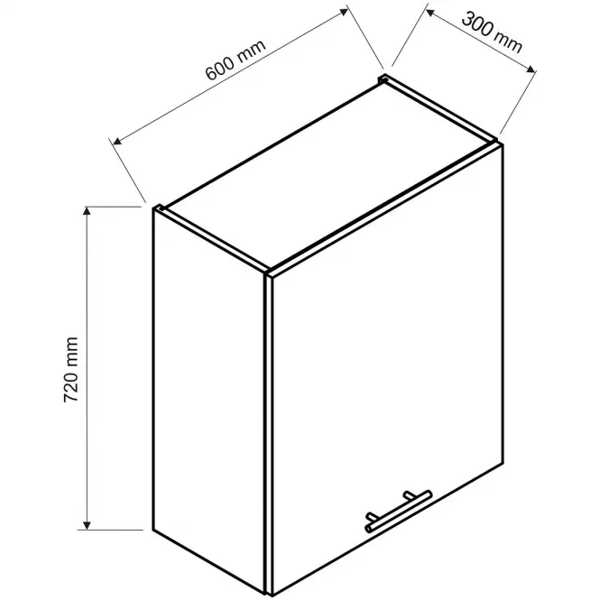 Szafka kuchenna Max W60su Alu granat
