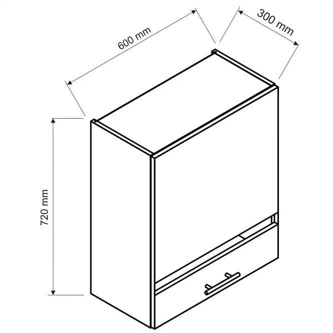 Szafka kuchenna Max Ws60 Pl granat