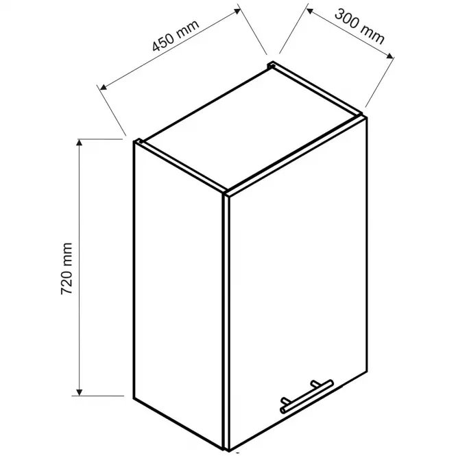 Szafka kuchenna Max W45 Pl granat