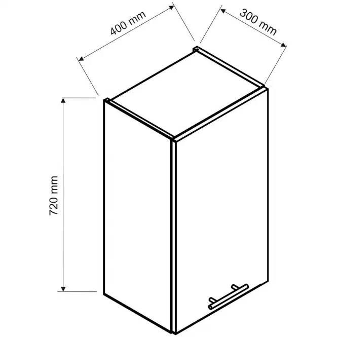 Szafka kuchenna Max W40 Pl granat