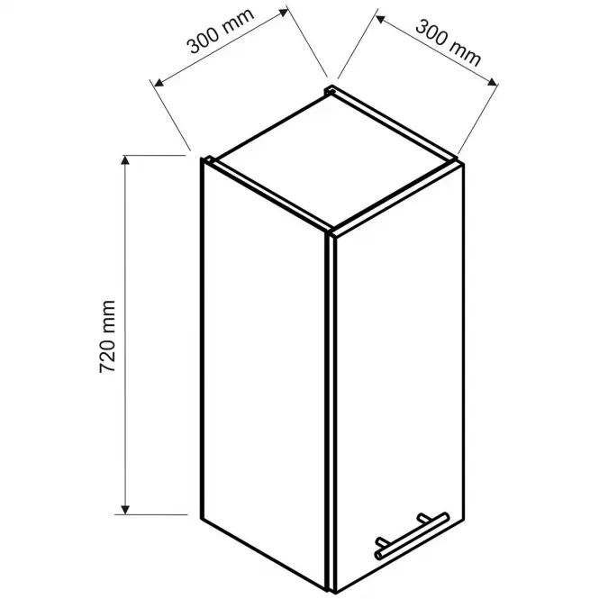 Szafka kuchenna Max W30 Pl granat