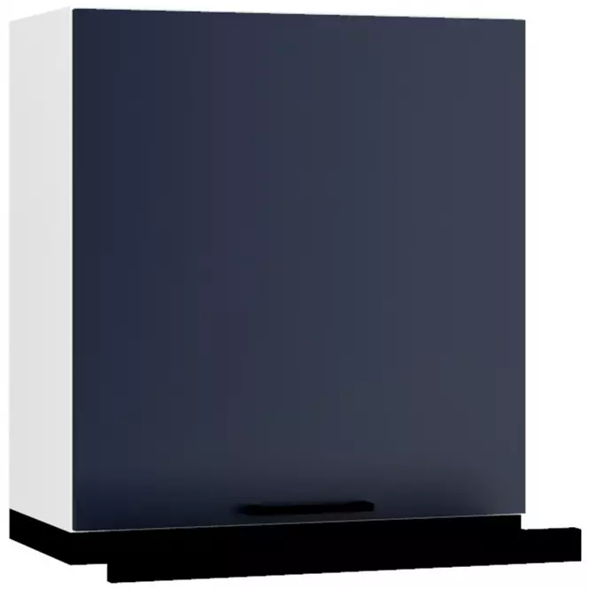 Szafka kuchenna Max W60/68 Slim Pl z czarnym okapem granat