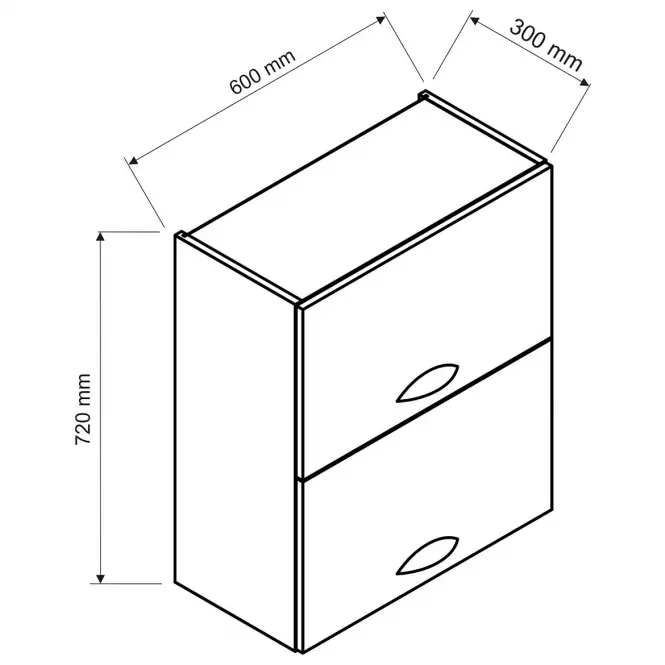 Szafka kuchenna Max W60grf/2 butelkowa zieleń