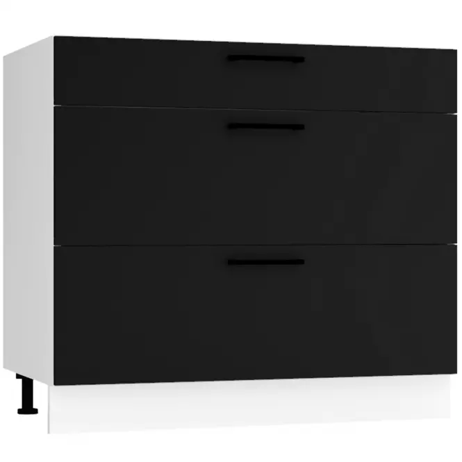 Szafka kuchenna Max D90pc S/3 czarny