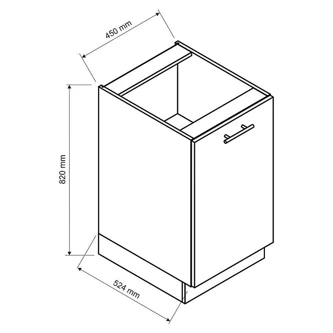 Szafka kuchenna Max D45 Pl Granit
