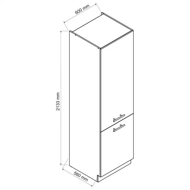 Szafka kuchenna Max D60sł 2133 Pl 2fr granat