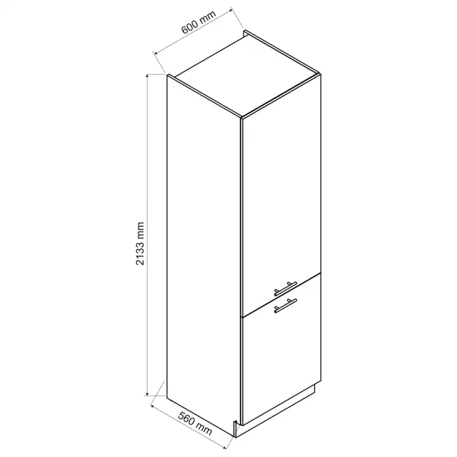 Szafka kuchenna Max D60lo 2133 Pl 2fr granat
