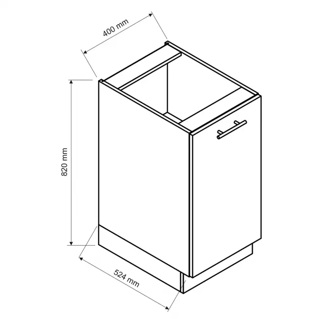 Szafka kuchenna Max D40 Pl granat