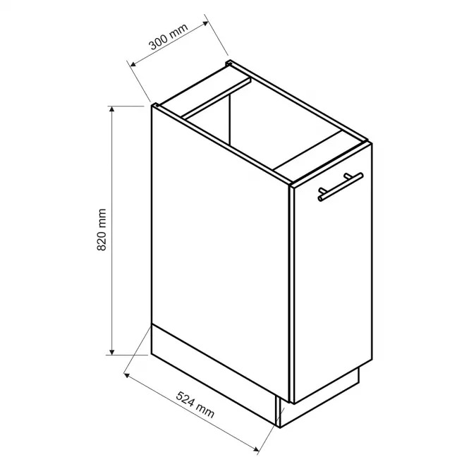 Szafka kuchenna Max D30 Pl granat