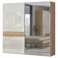 Szafa 2d Gala pk231-og/gl lakierowana pacific walnut/beig