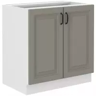 Szafka kuchenna Stilo claygrey/biały 80d 2f bb
