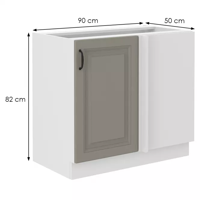 Szafka kuchenna Stilo claygrey/biały 105 nd 1f bb