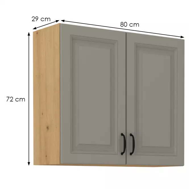 Szafka kuchenna Stilo claygrey/artisan 80g/72 2f