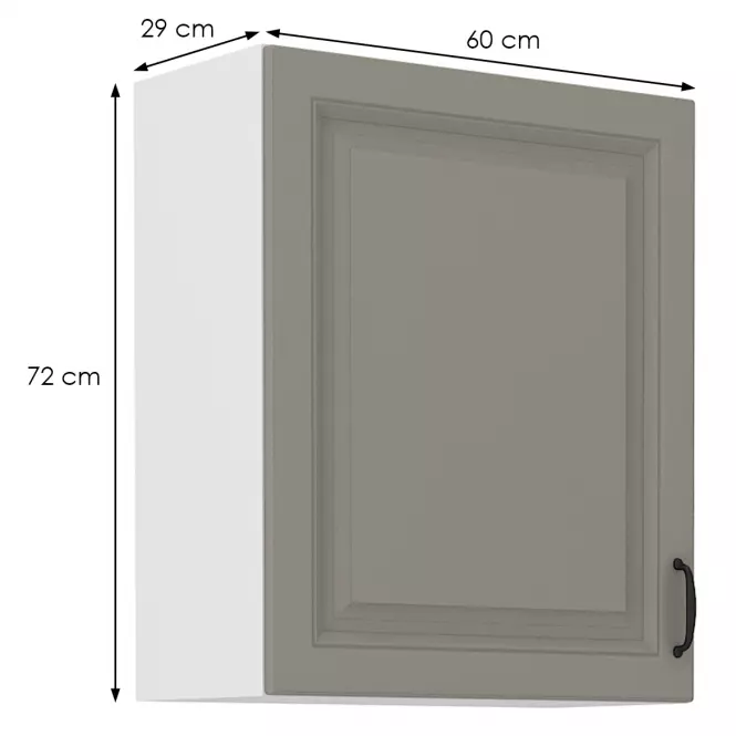 Szafka kuchenna Stilo claygrey/biały 60g/72 1f