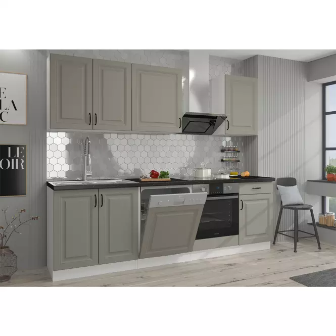 Szafka kuchenna Stilo claygrey/biały 40gs/90 1f,4