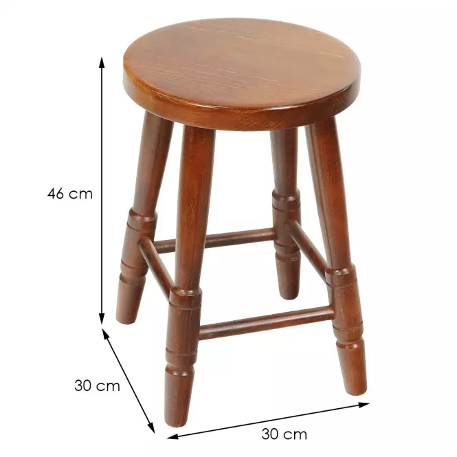 Taboret Okrągły 689 Kasztan