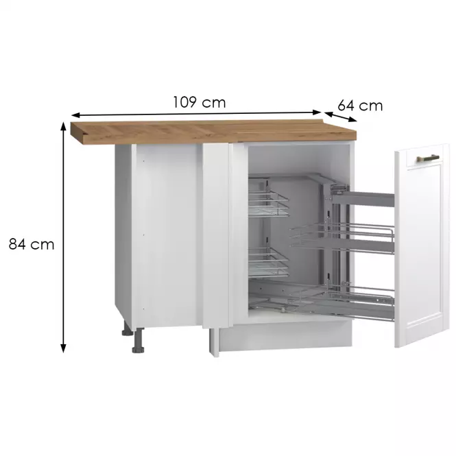 Szafka Kuchenna Tara R-Ug-1kmcr/4 White Mat