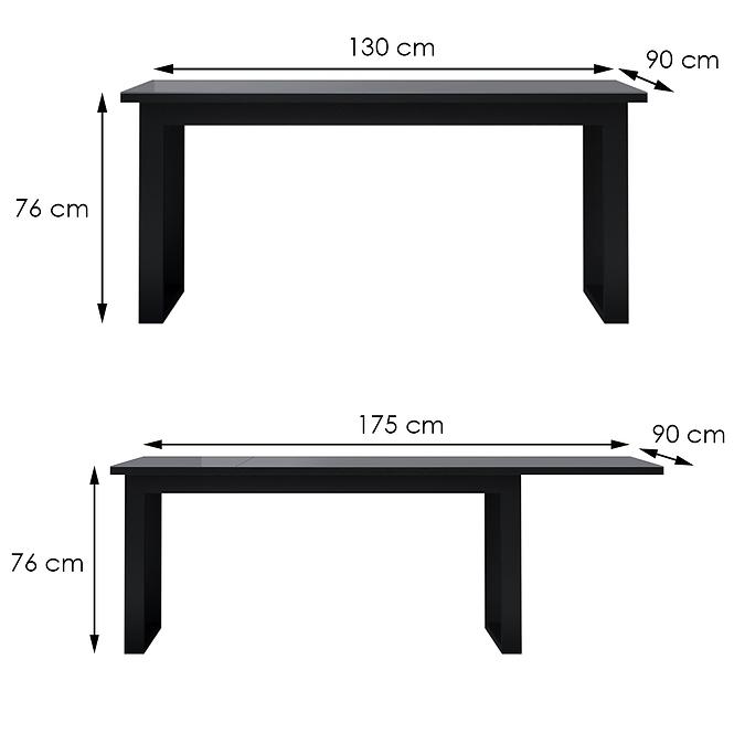 Stół rozkładany Helio 92 popiel 130/175x90cm