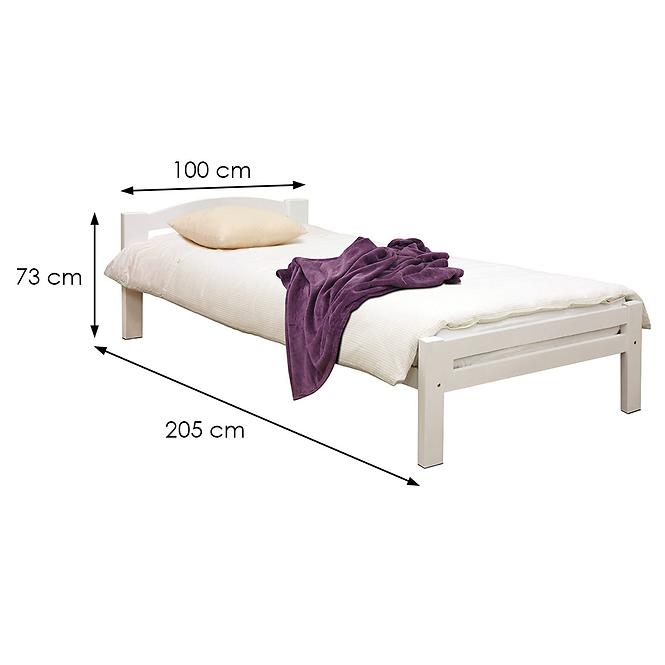 Łóżko bukowe Lux 200x90 white