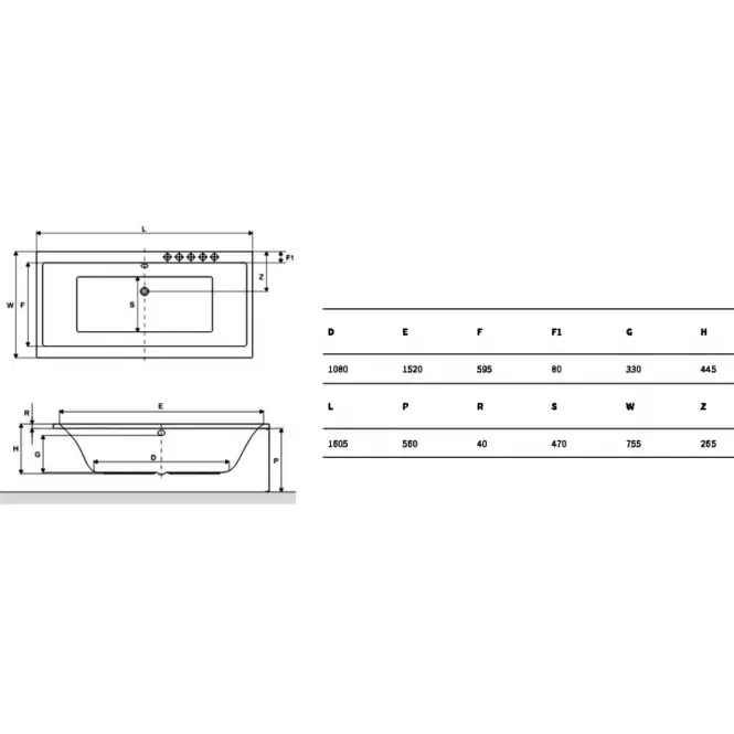 Wanna Pryzmat 160x75 WAEX.PRY16WH