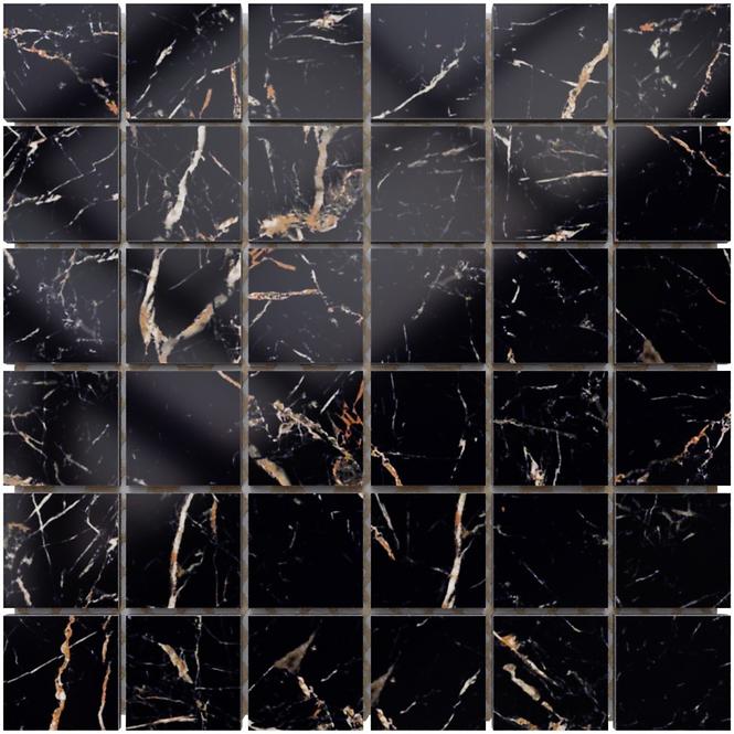 Mozaika Maxigen Black Pol (4,8x4,8) 30/30
