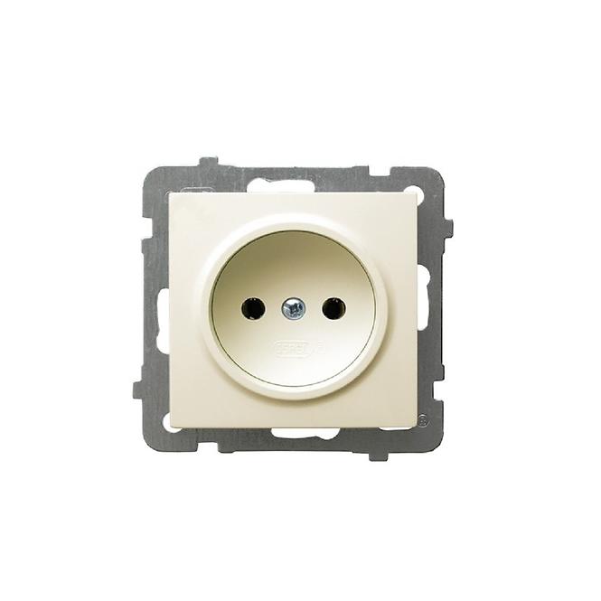 Gniazdo pojedyncze b/u GP-1G, ecru
