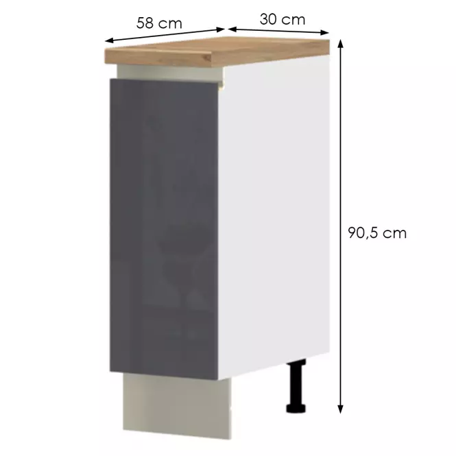 Szafka kuchenna Infinity R-30-1K/5 Anthracite