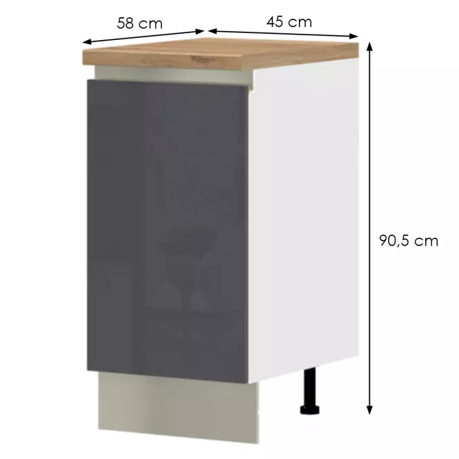 Szafka kuchenna Infinity R-45-1K/5 Anthracite